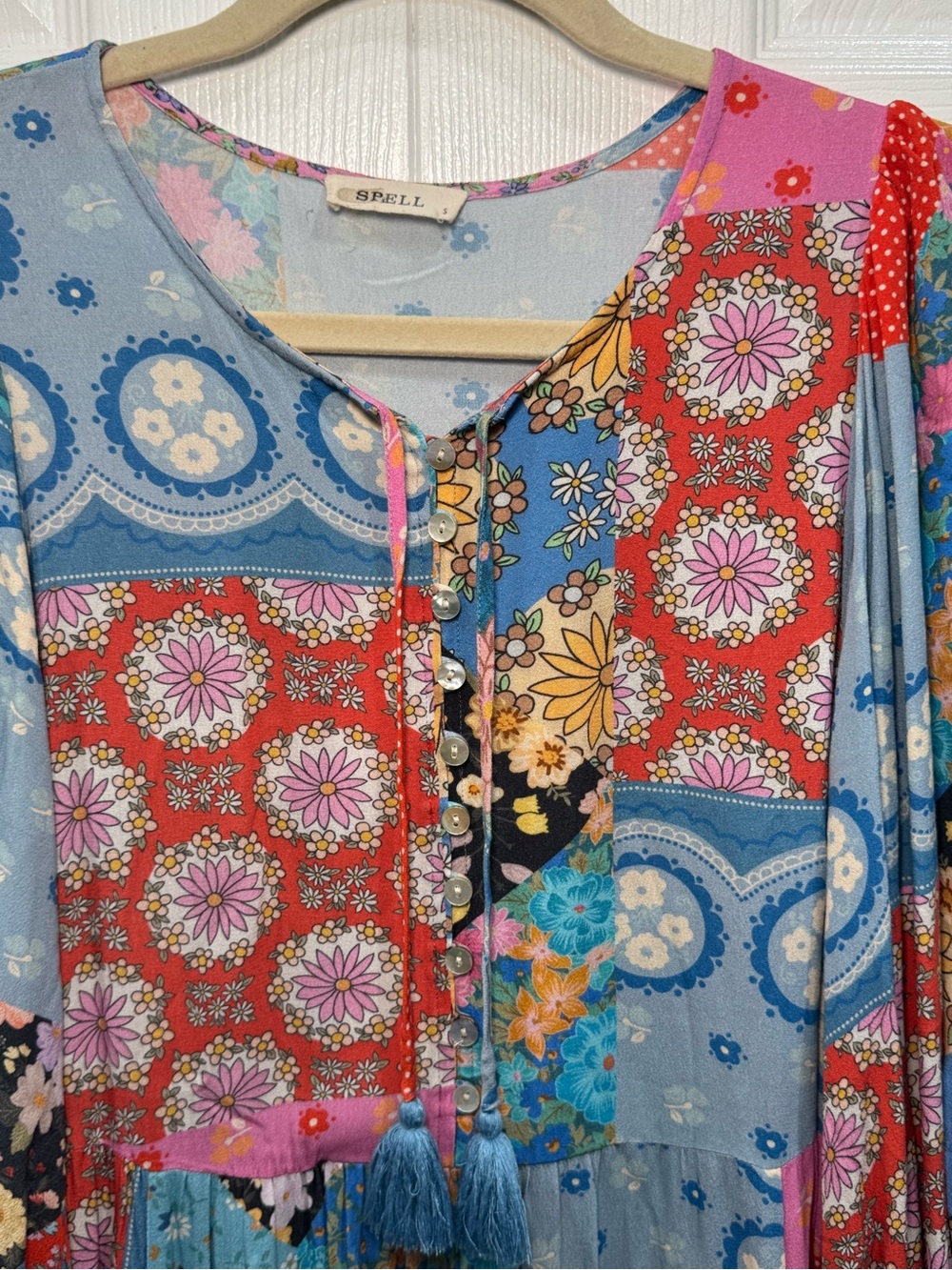 🌸🦋 Free People Multi-Color Patchwork Maxi Dress 🦋🌸 - Picture 15 of 16